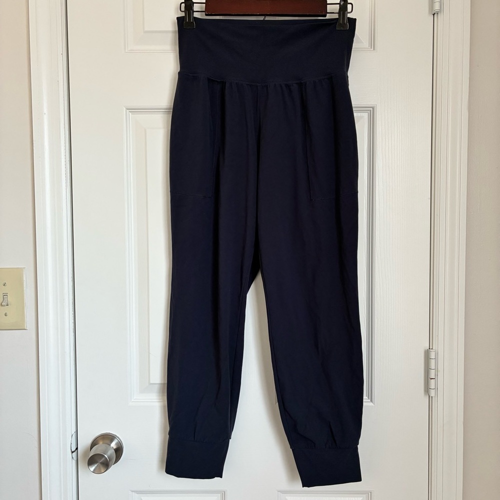 Athleta Blue Joggers Navy Leggings Capri Legging Sweatpants